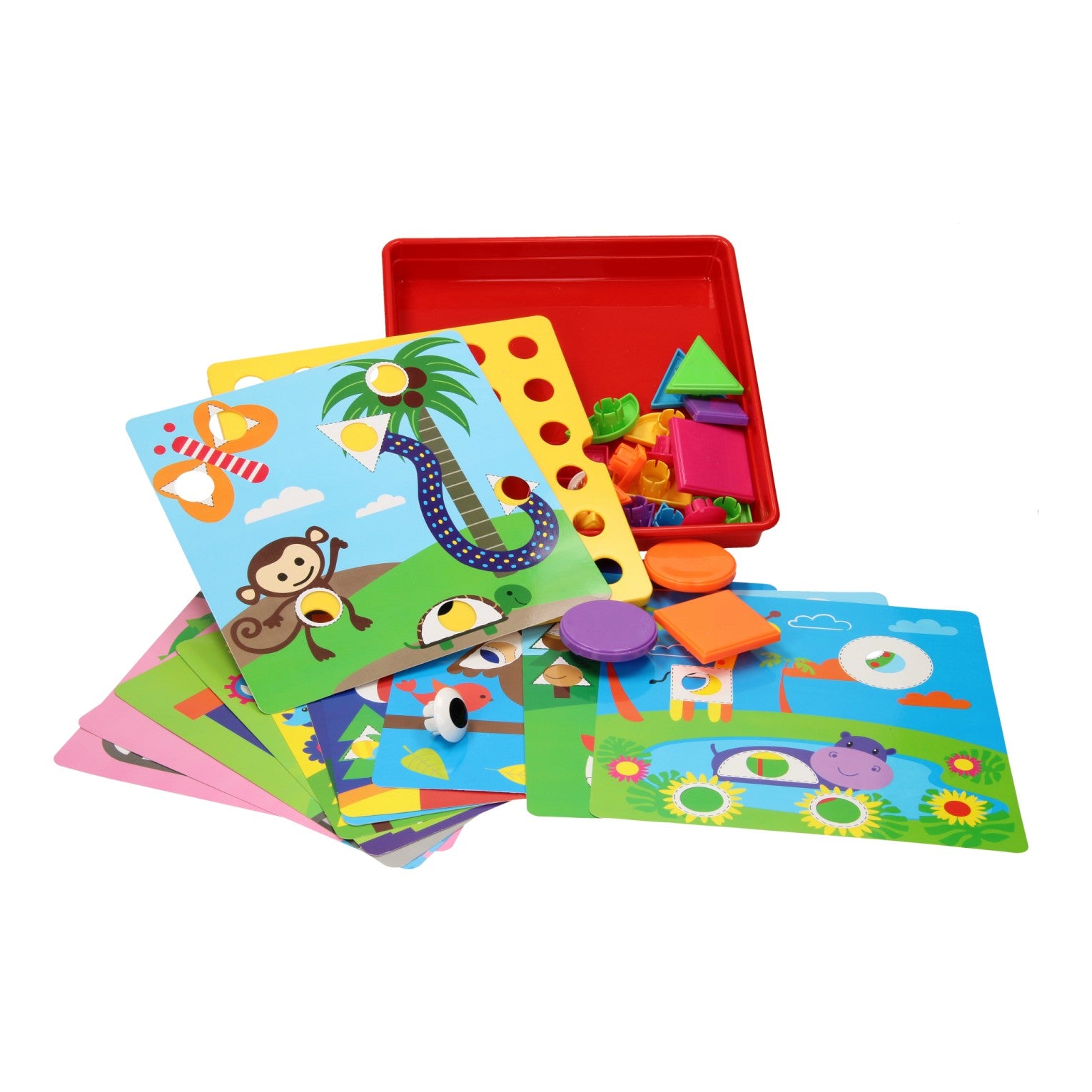 Vormenpuzzels met kleurenkaarten, 33dlg.