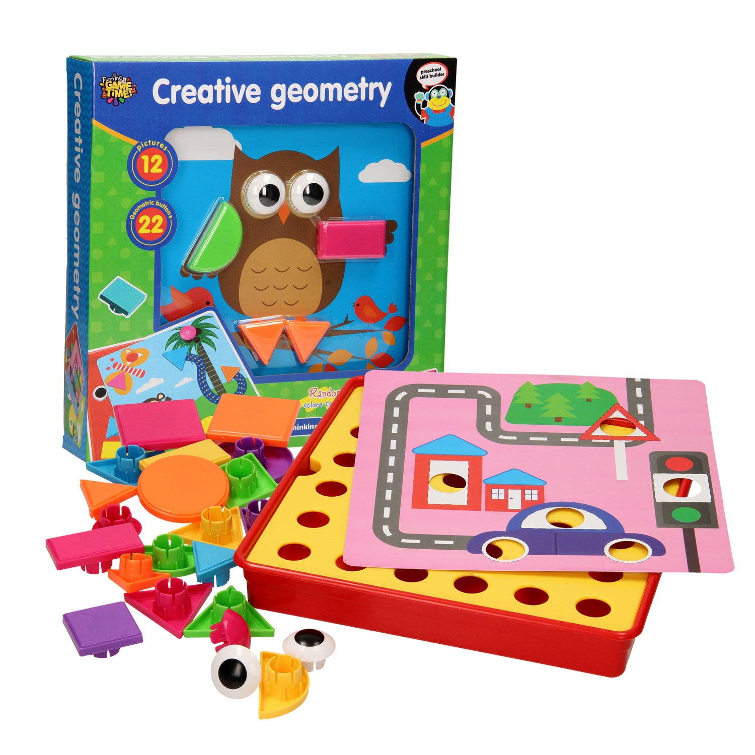 Vormenpuzzels met kleurenkaarten, 33dlg.