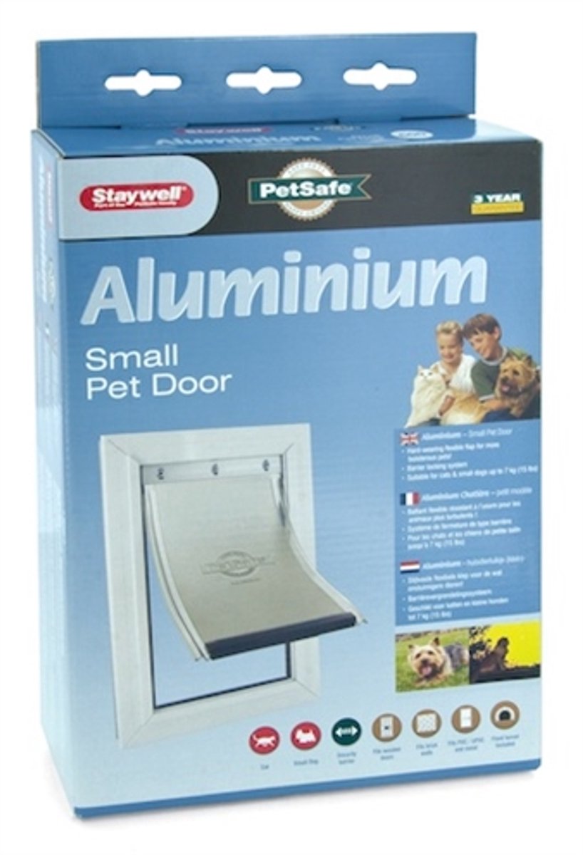 Petsafe 600 kattenluik aluminium - wit