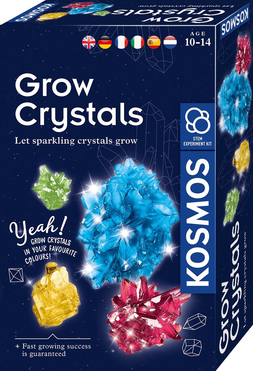 Kosmos grow crystals – experimenteerset – kweek je eigen kristallen – inclusief groeistation en kristalpoeder – kristallen kweken