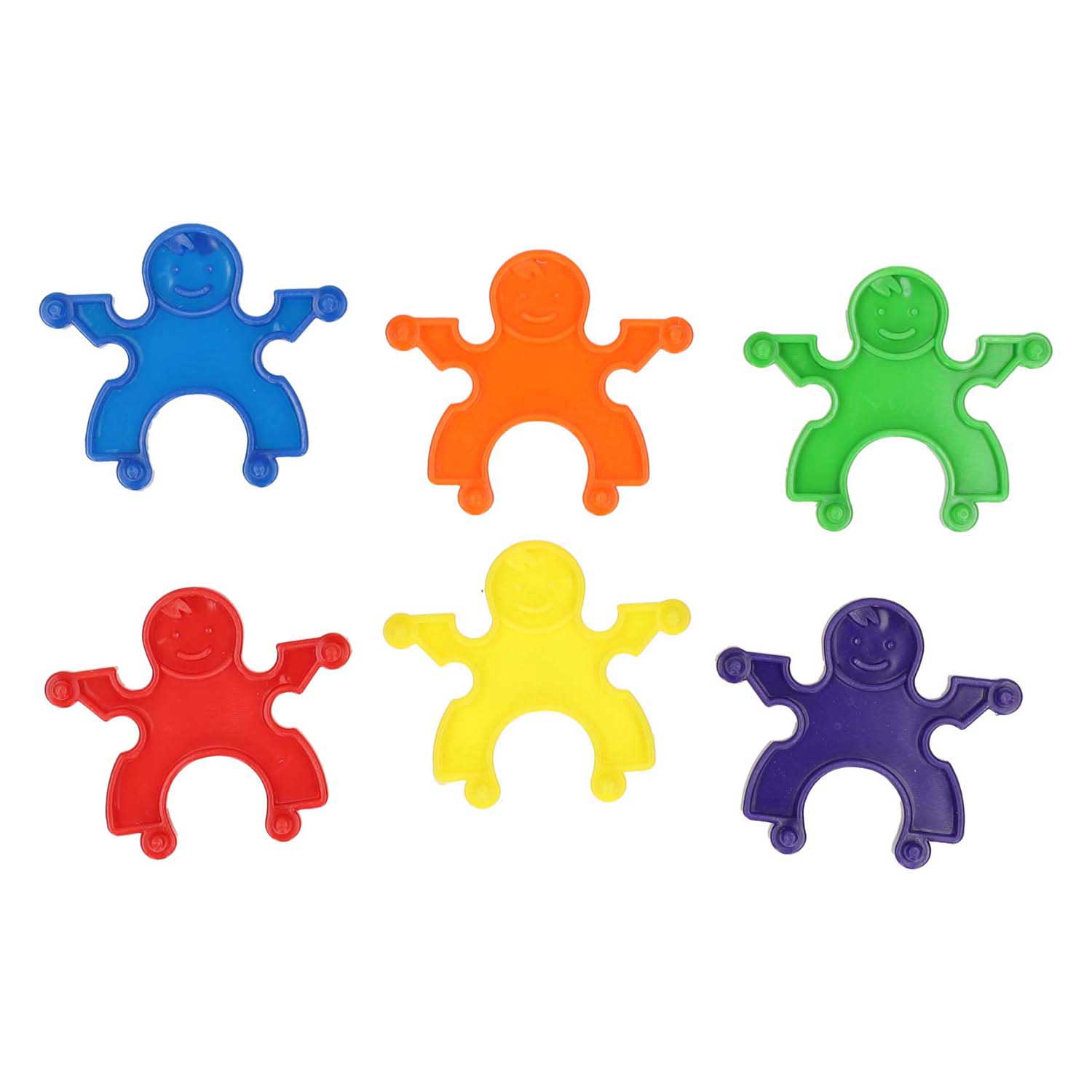 Gekleurde bouwpoppetjes, 36st.