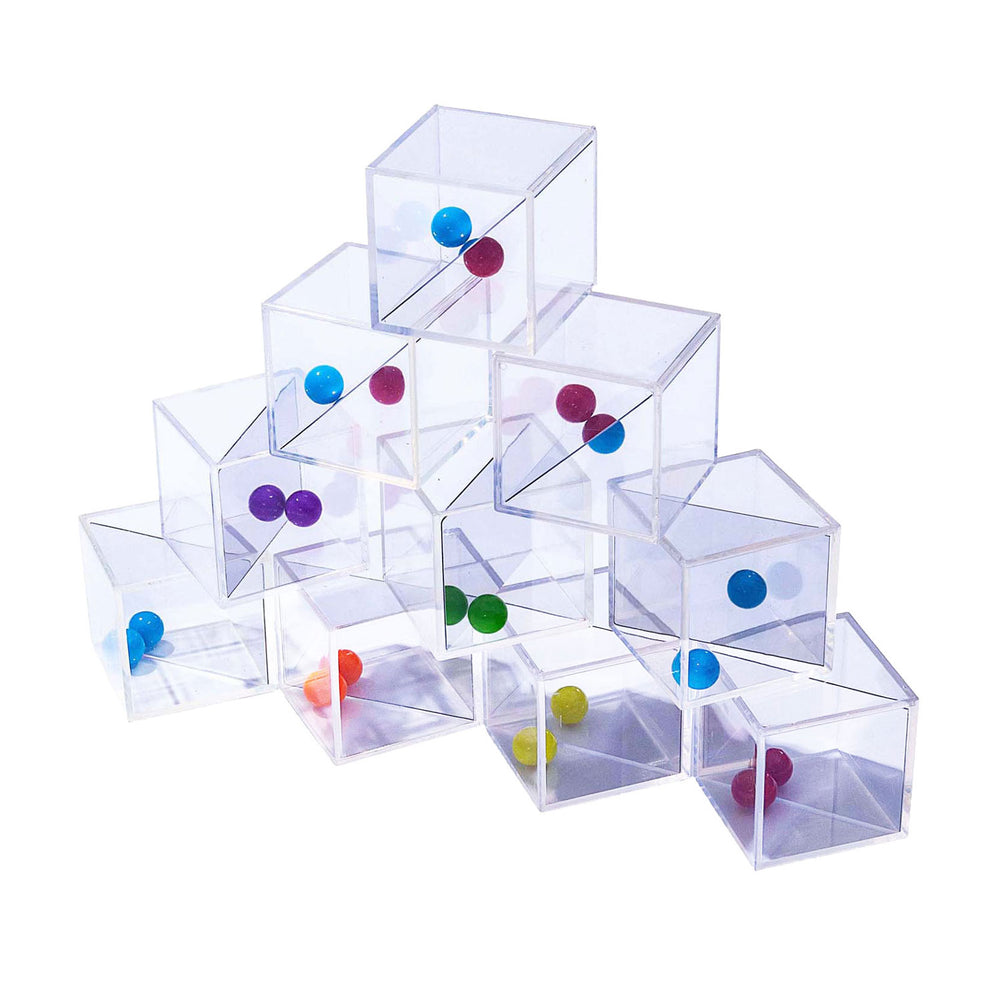 Lobbes transparante spiegelblokken - 5 cm - 18dlg
