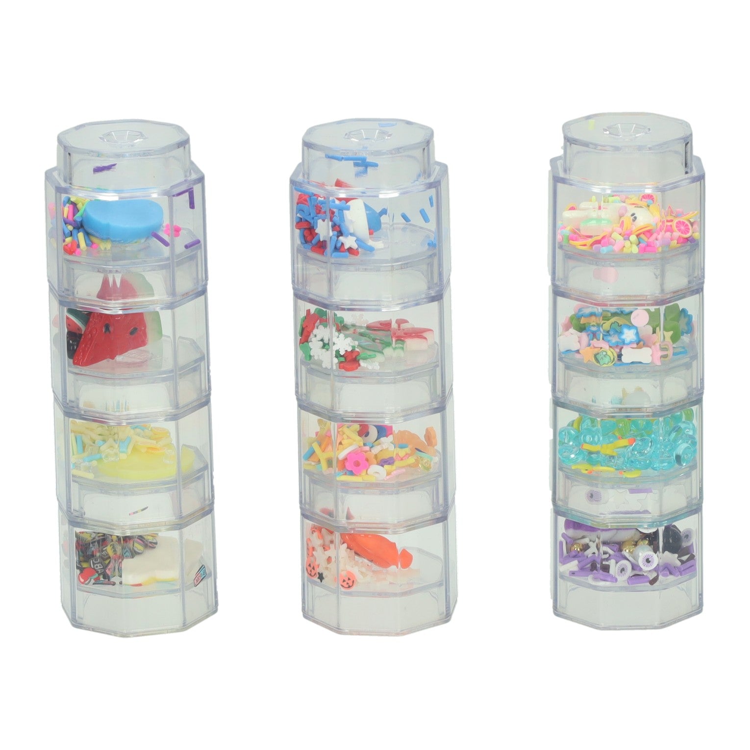 Albatros hengelsport glitter sprinkle stapelbare achthoeken - 12dlg