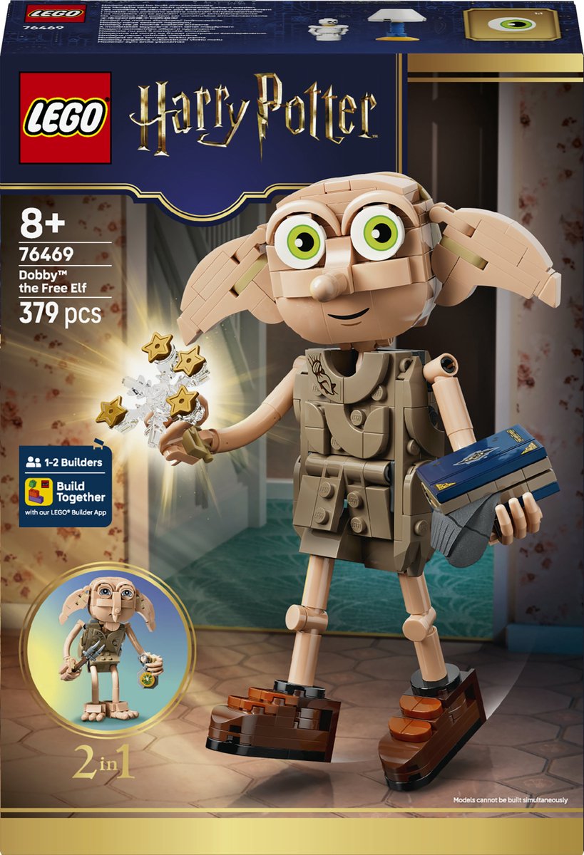 Lego harry potter dobby de vrije elf bouwbaar tovenaarswereld speelgoed voor kinderen 76469