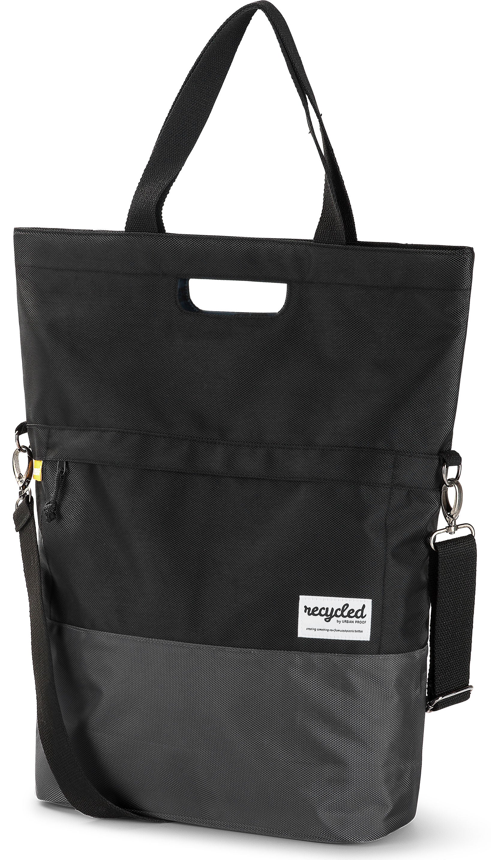 Sacoche vélo shopper recyclée Urban Proof 20 litres - noir gris