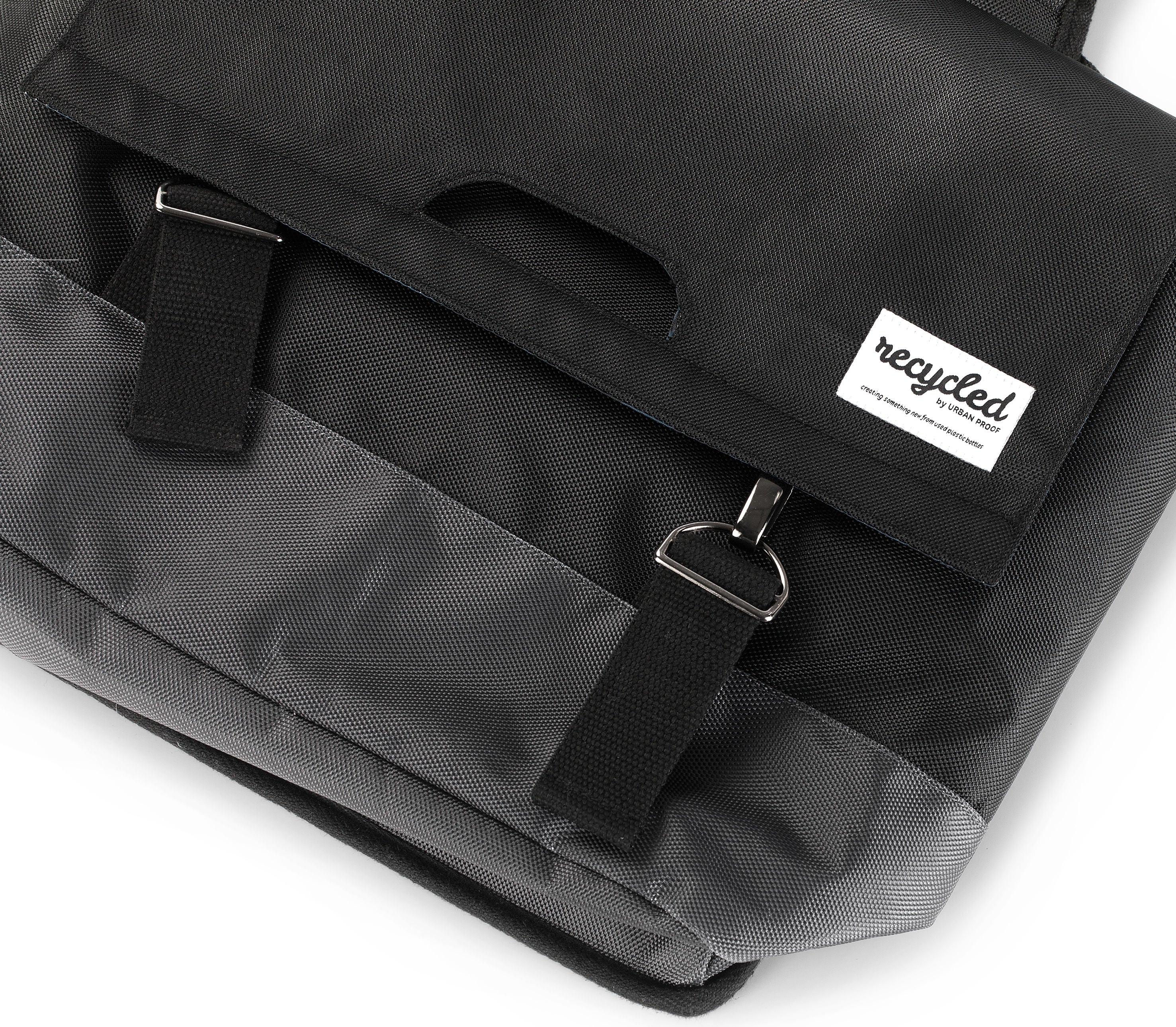 Urban Proof Dubbele Fietstas 55L Zwart Grijs - Gerecycled RPET