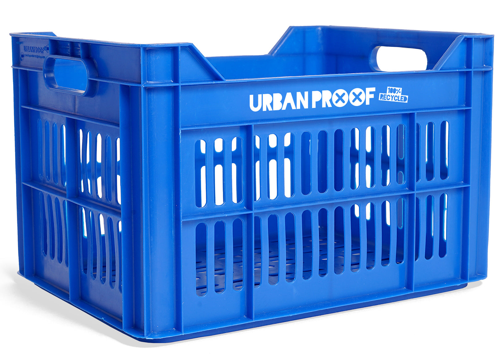 Urban proof fietskrat gerecycled kunststof 30l konings blauw 40x30x25 cm