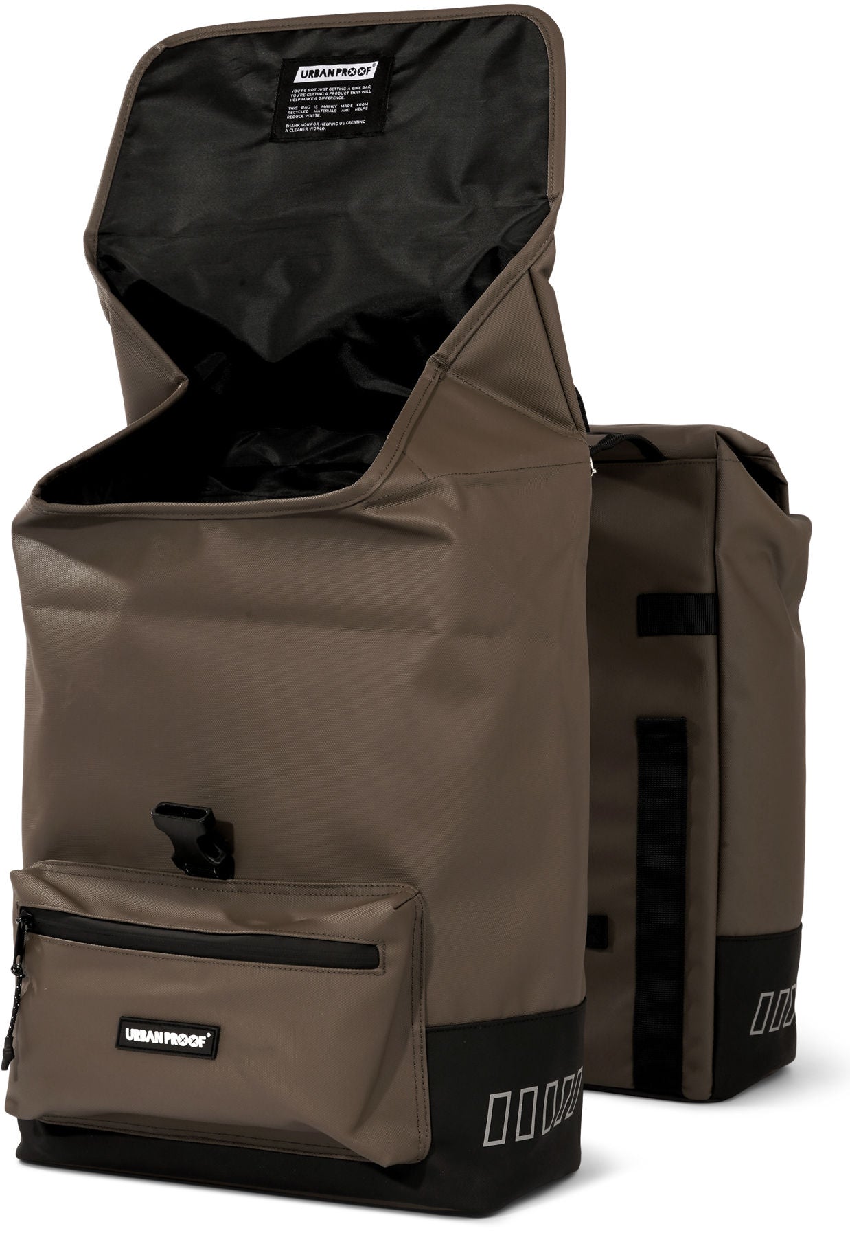 UrbanProof Urbanproof cargo dubbele fietstas 38 liter bruin