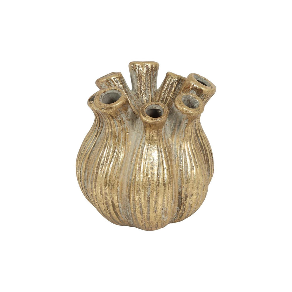 Countryfield tulpenvaas bol s goud 13x13x13cm