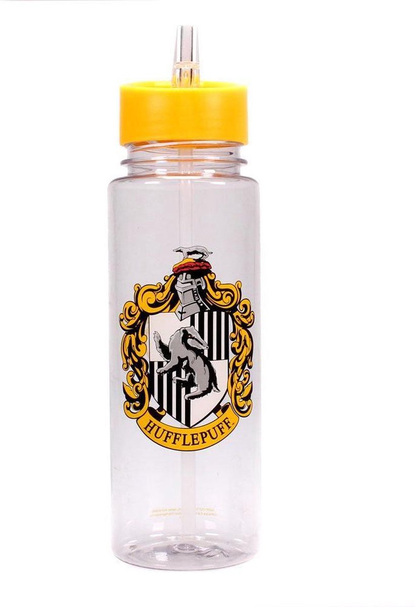 Half moon bay harry potter drinkfles - hufflepuff crest water bottle - 700ml - oranje
