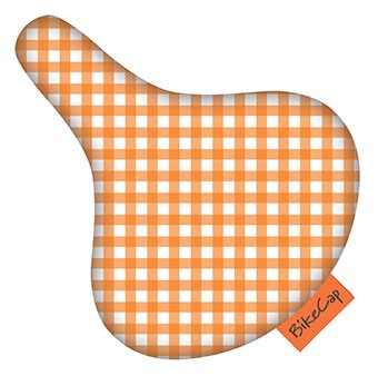 Zadeldek BikeCap ​​Oranje Schaakmat