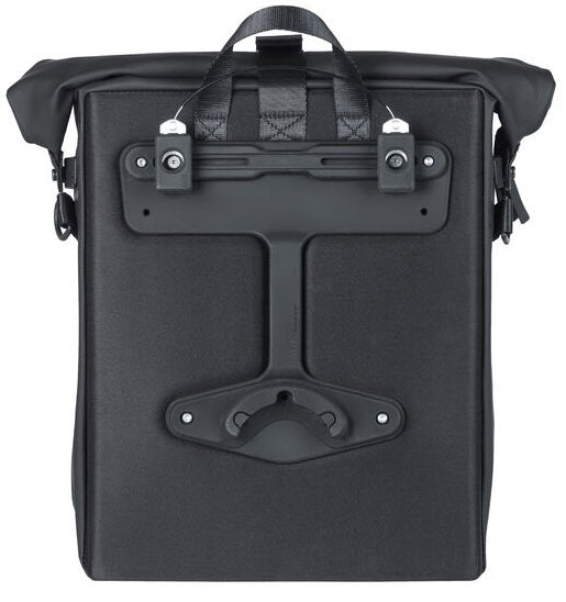 Basil SoHo MIK Side fietsschoudertas - zwart, waterdicht, PU, ​​Nordlicht LED, 17l