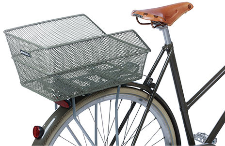 Basil Cento Flower-  fietsmand - achterop - olive green