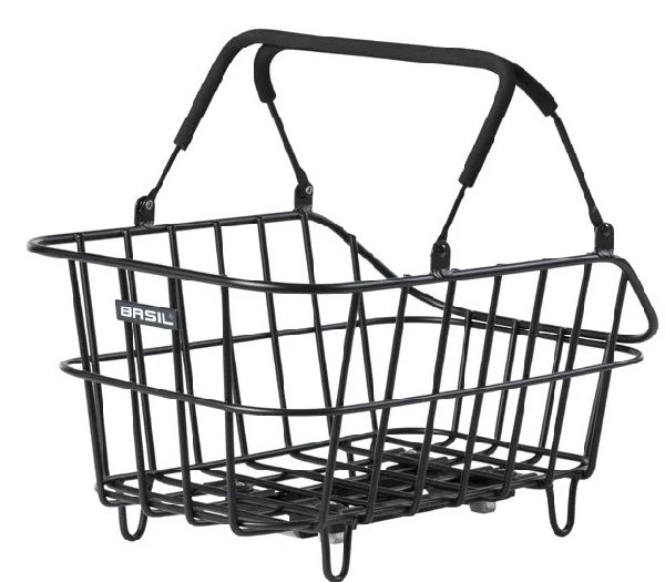 Basil fietsmand cento alu met mik bevestiging 14 liter 39 x 24 x 15 - zwart