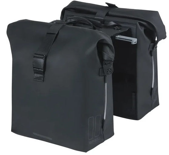 Basil dubbele fietstas soho nordlicht mik 41 liter - zwart