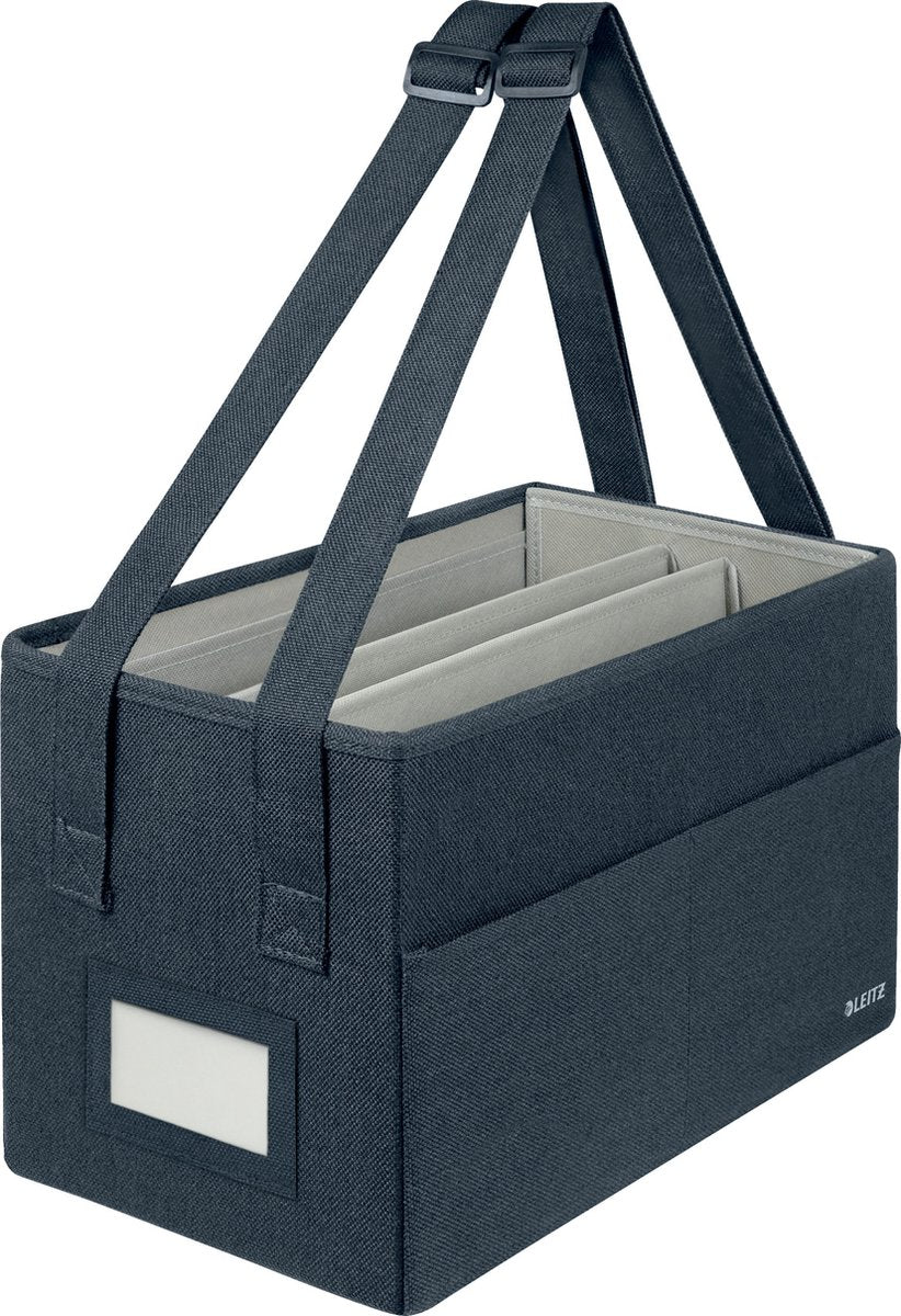 Leitz stoffen compacte hot desking opbergtas - fluweel grijs
