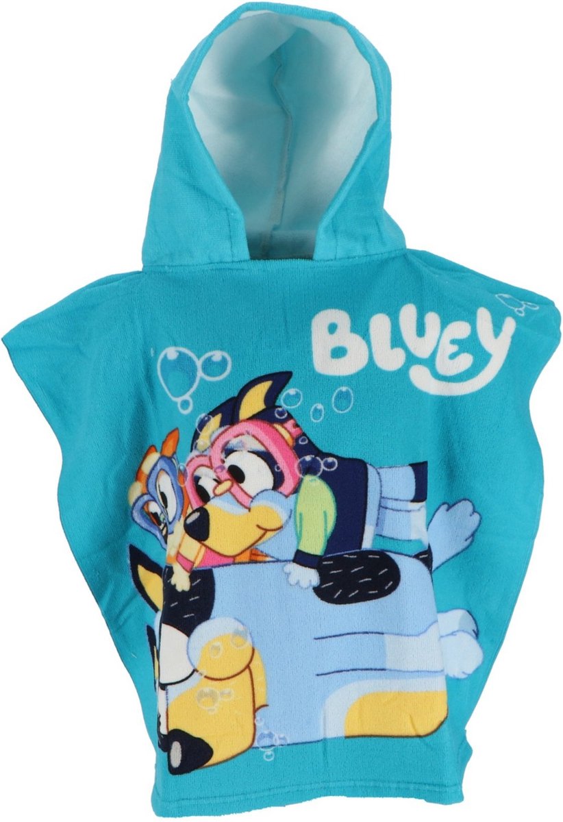 Blauwe poncho, 55x110cm