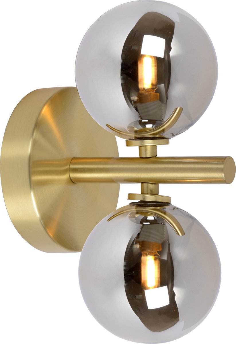 Lucide tycho - wandlamp - 2xg9 - mat goud messing