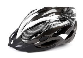 Helm Mirage 54-58cm (SM) carbon zwart-wit verstelbaar