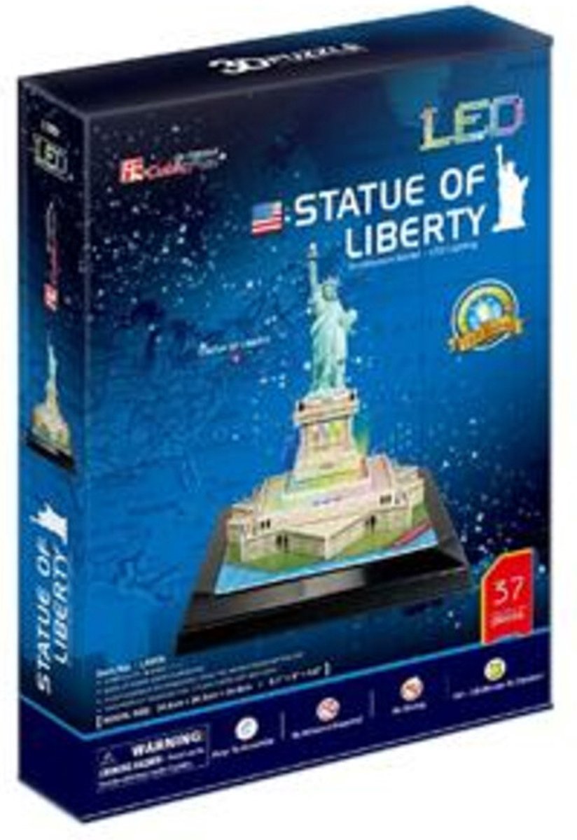 Cubic fun 3d puzzel statue of liberty led