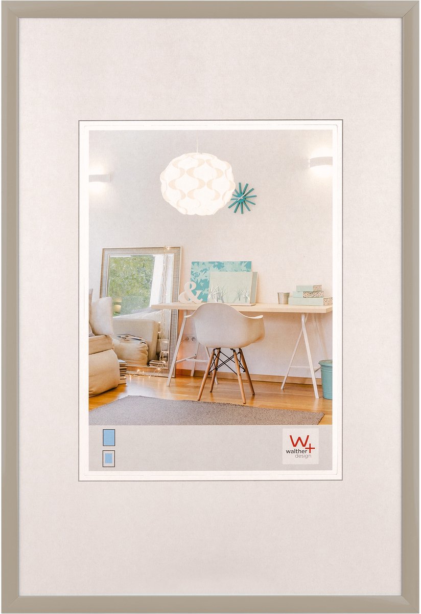 Walther new lifestyle - kunststof lijst - fotoformaat 50x70 cm - grijs