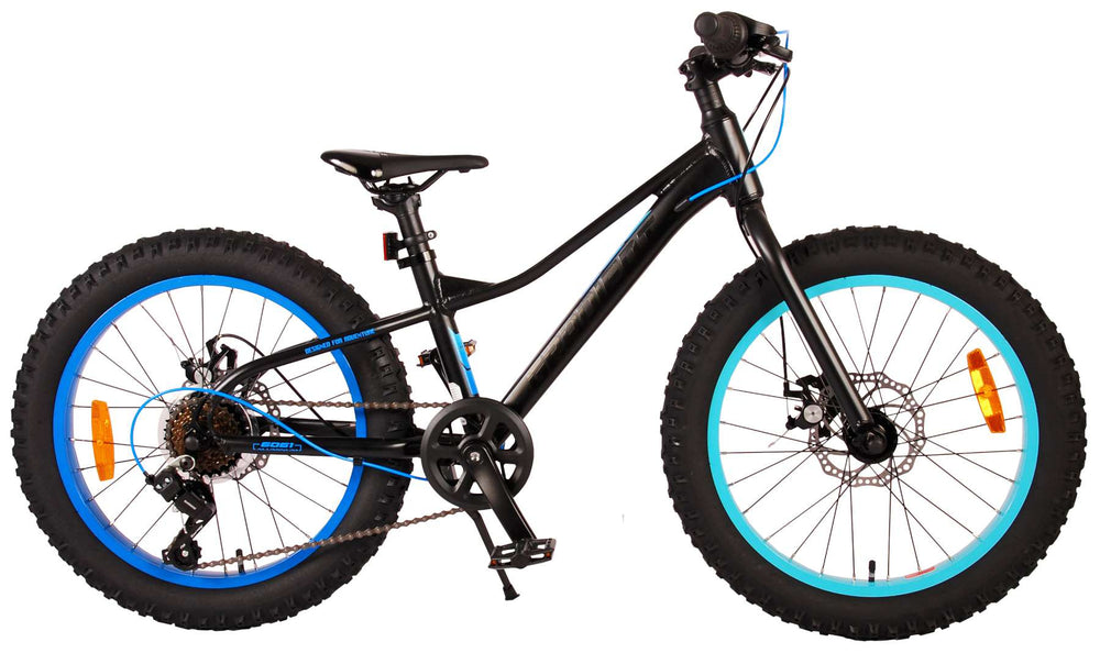 Vélo pour enfants Volare Gradient - Garçons - 20 pouces - Noir Bleu Aqua - 6 vitesses - Prime Collection