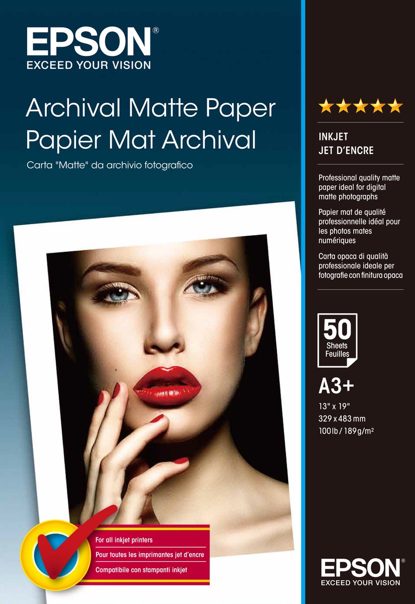 Epson mat fotopapier a3+ 50 vel 189g