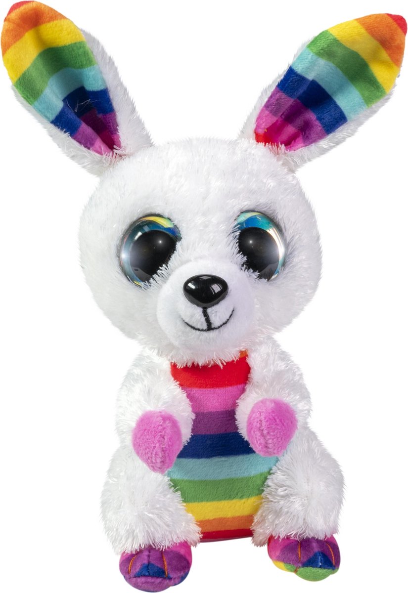 Lumo Stars Knuffel - Konijn Regenboog, 15cm