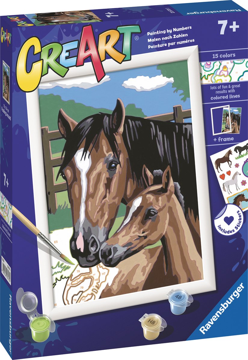 Ravensburger CreArt Paint by Numbers - Playing with Foals