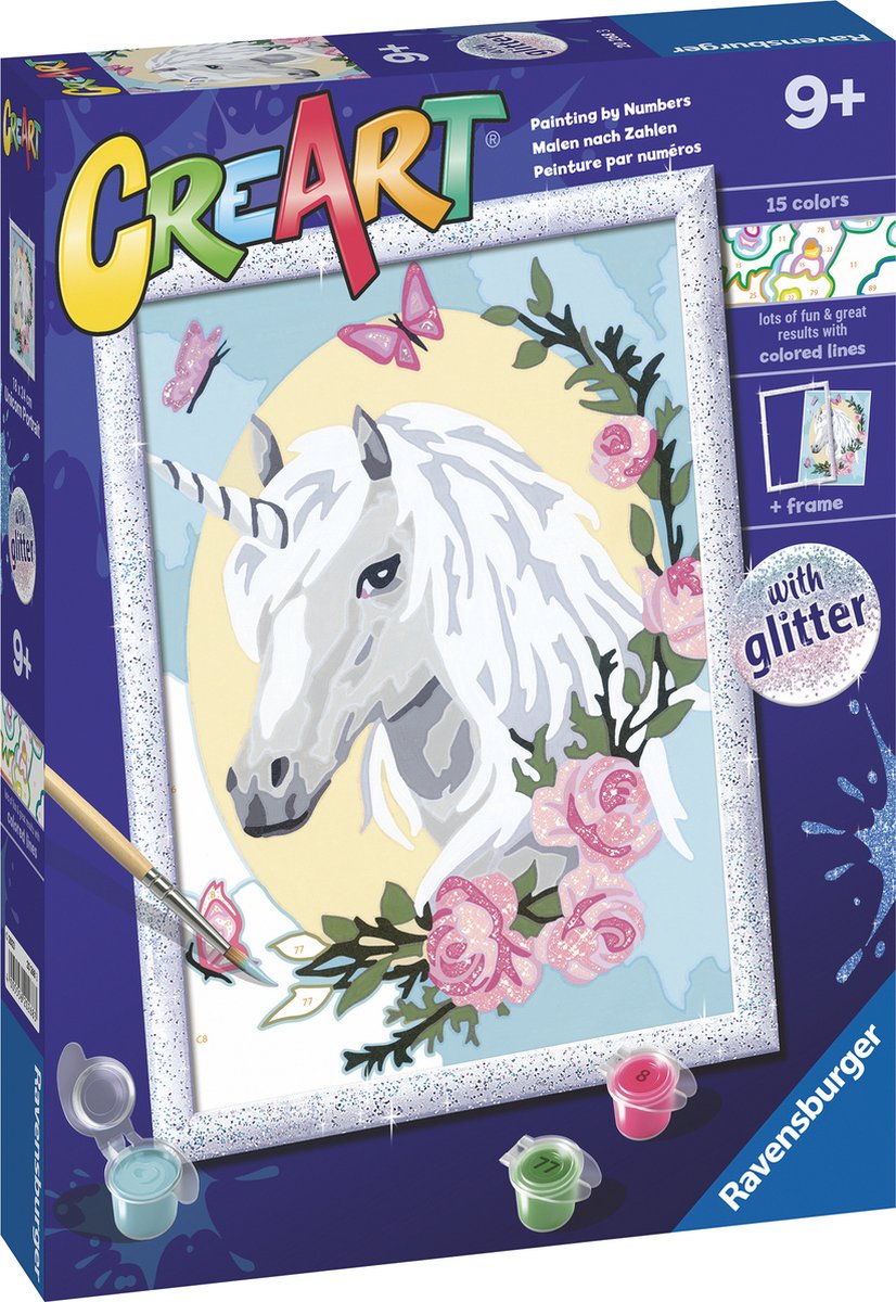 Ravensburger creart schilderen op nummer - eenhoornportret