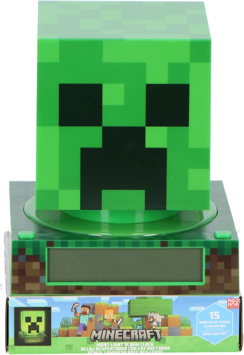 Minecraft digitale wekkerlamp 21,5 x 13 cm