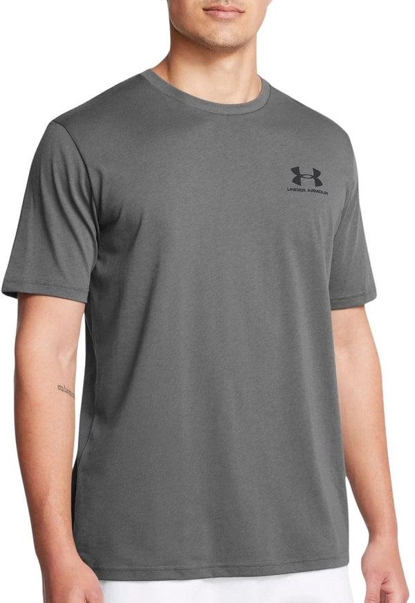 Under armour ua m sportstyle lc ss heren sportshirt - grijs - zwart xxl