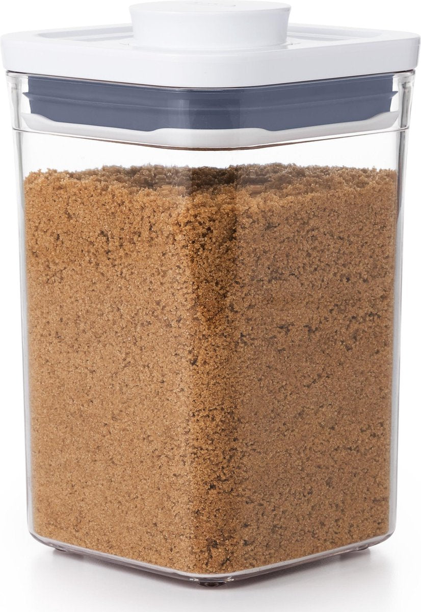 Oxo voorraadbus 'pop' klein vierkant - laag (1,0 liter)