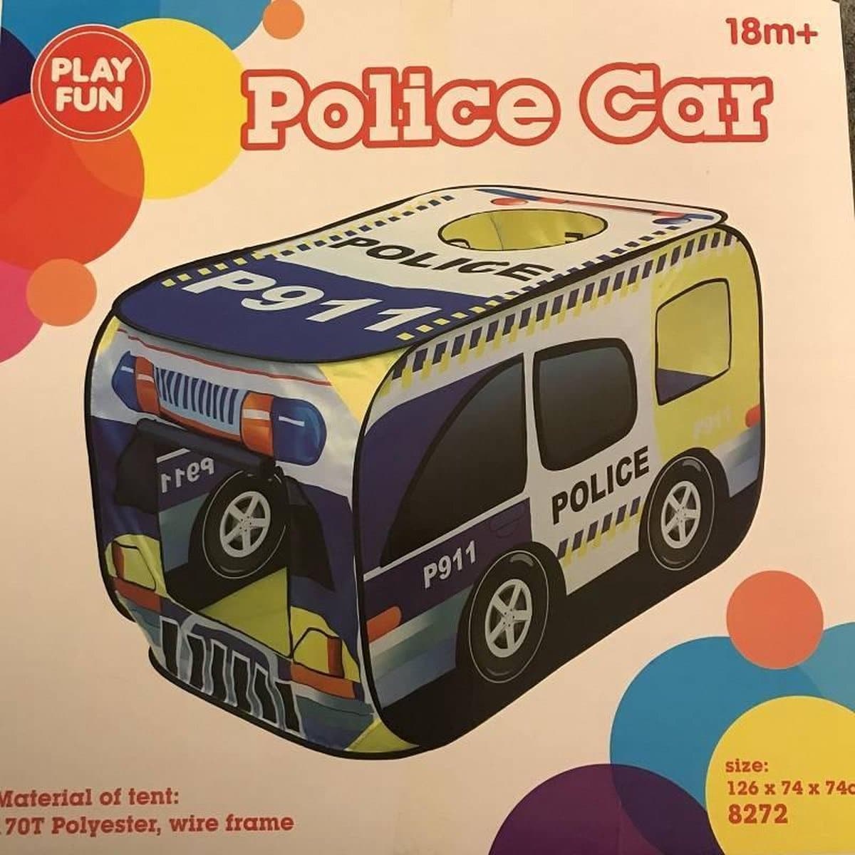 Speelleuk politie speeltentje uitvouwbaar 126x74x74 cm