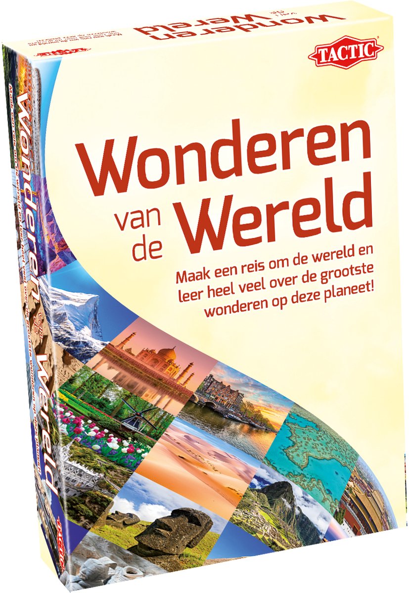 Tactic wonderen van de wereld – educatief spel – leer de wereldwonderen – 195 kaarten – 6 speelborden met werelddelen