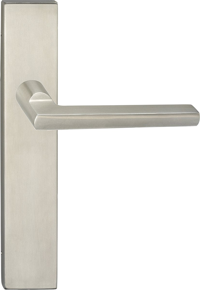 Impresso deurkruk - kirby - voor binnen - vierkant deurschild - rvs - 2 stuks