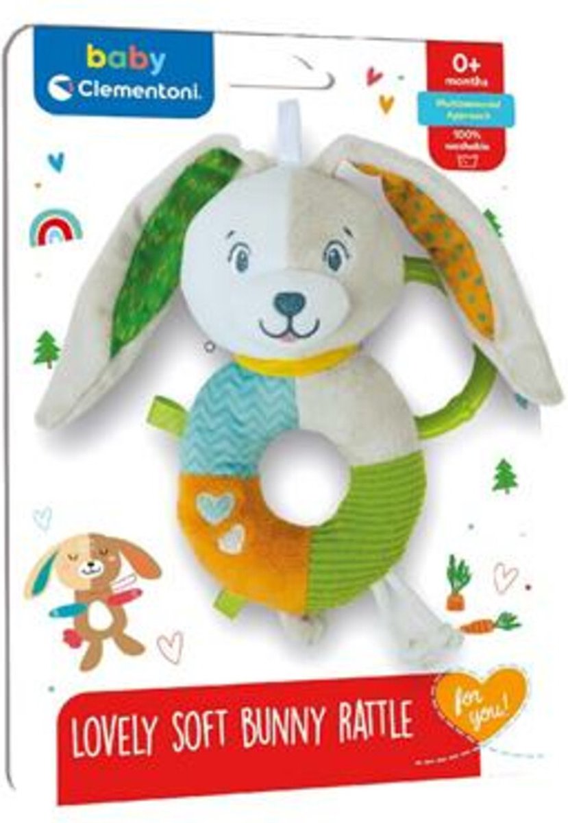 Clementoni baby lovely zachte rammelaar bunny