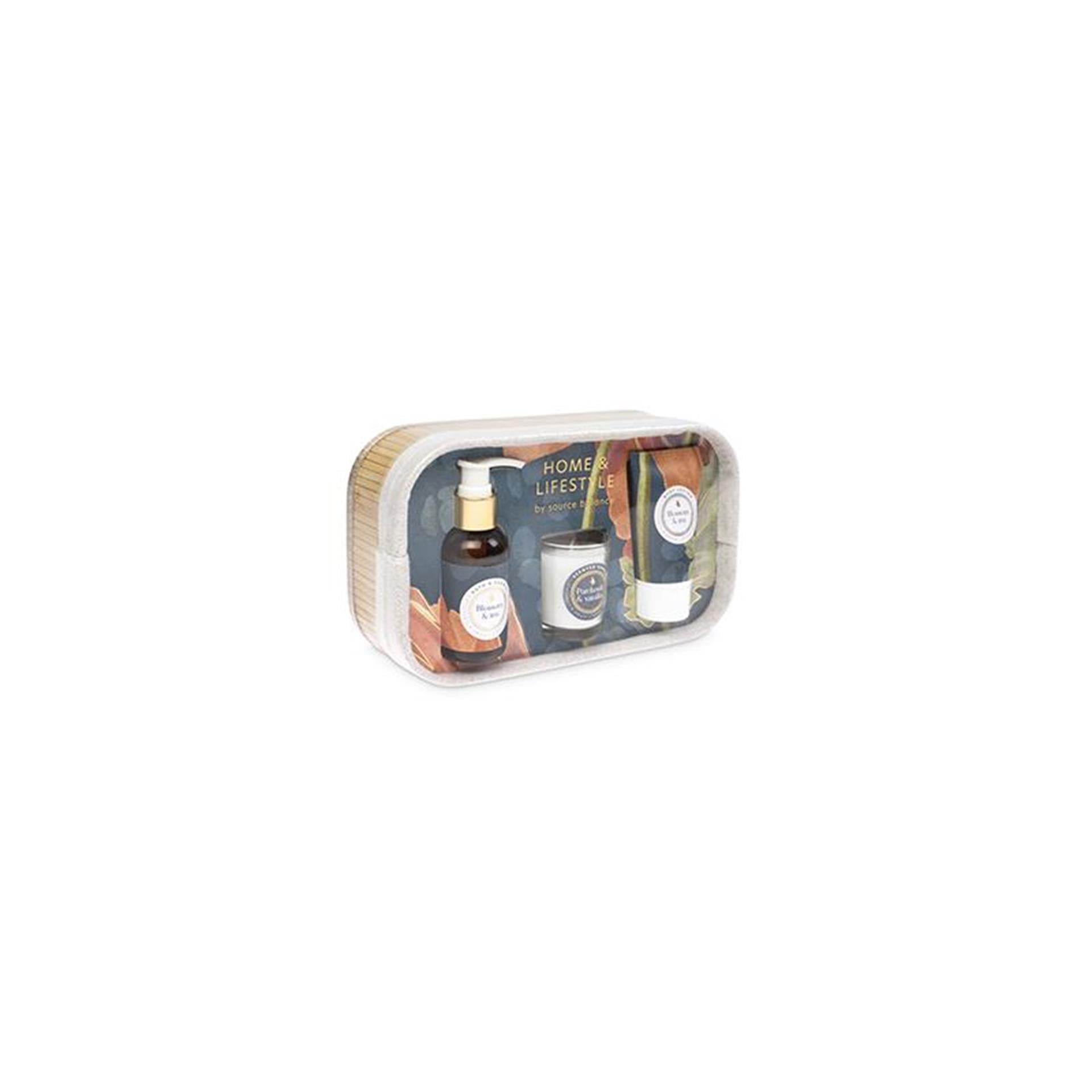 Source balance home life giftset in bamboe mand