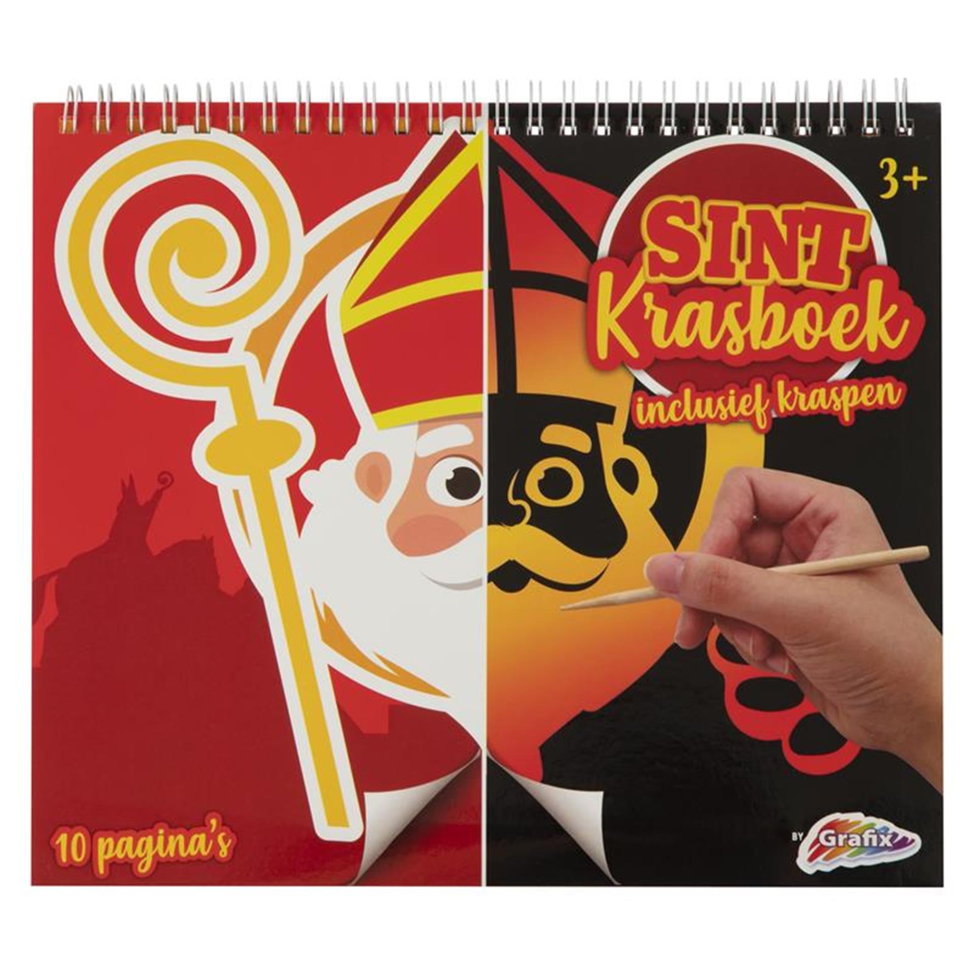 Sinterklaas Krasboek - Kras de tekening af