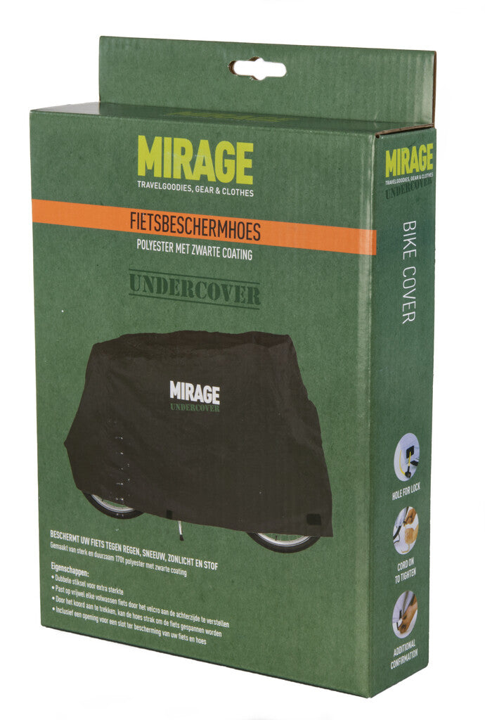 Mirage undercover fietsbeschermhoes 170t polyester, zwart