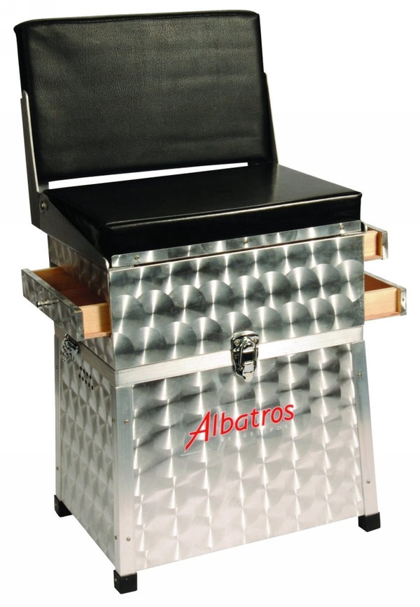 Albatros aluminium zitmand - 36 x 25 x 46 cm - grijs