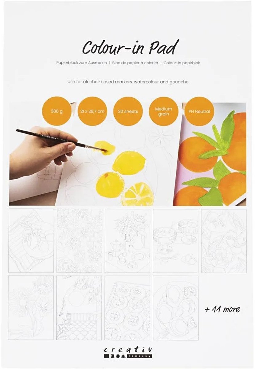Creativ company kleurblok a4 300gr. - 20pag.