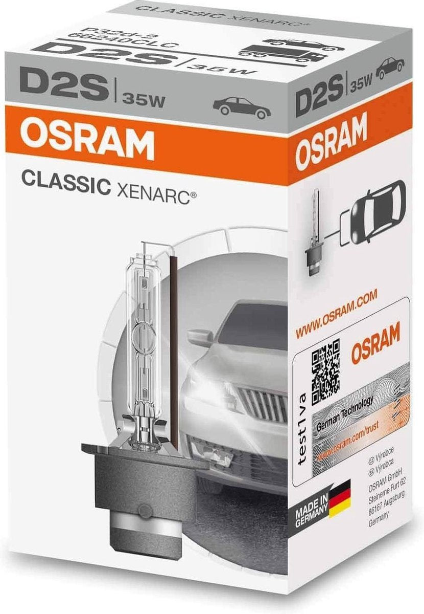 Osram d2s xenon lamp gloeilamp voor de auto os66240clc 4150k 35w d2s - duitse kwaliteit
