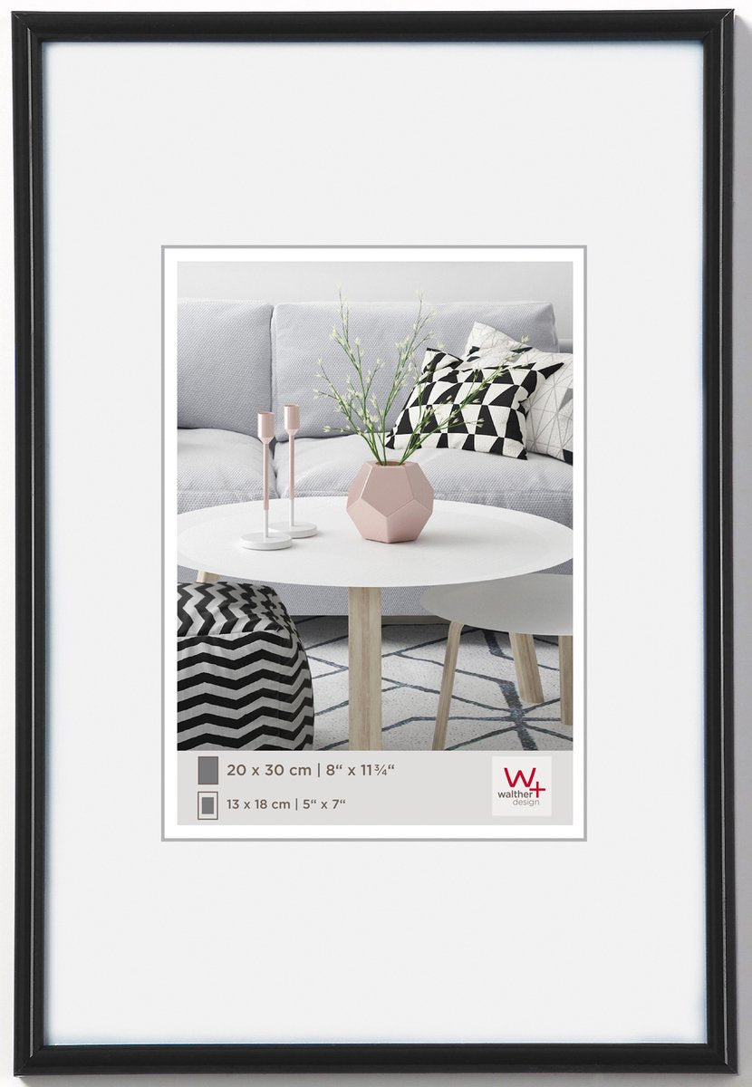 Walther galeria - kunststof lijst - fotoformaat 40x60 cm - zwart