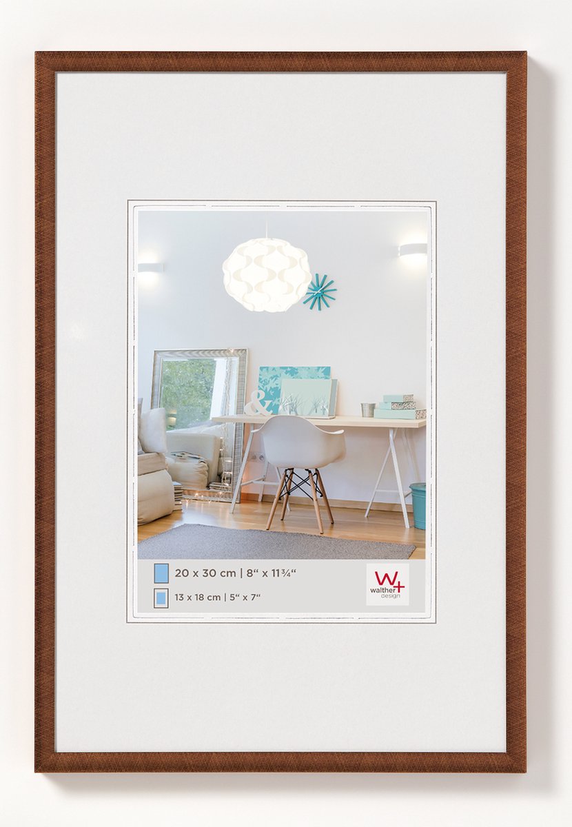 Walther new lifestyle - kunststof lijst - fotoformaat 24x30 cm - brons