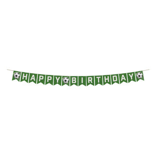 Globos voetbal banner 6 meter happy birthday | 4 stuks