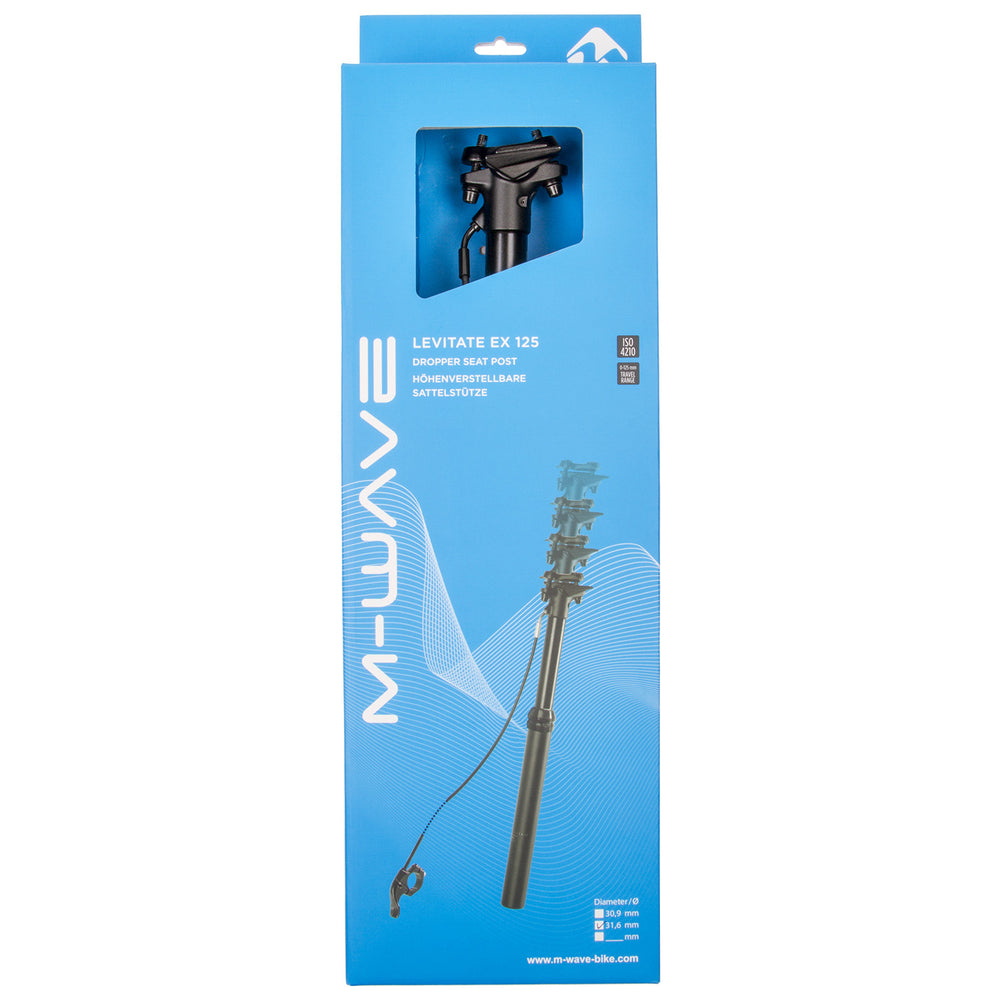 M-Wave Dropper zadelpen Levitate EX 0-125 mm in hoogte verstelbaar ø31,6mm 475 mm