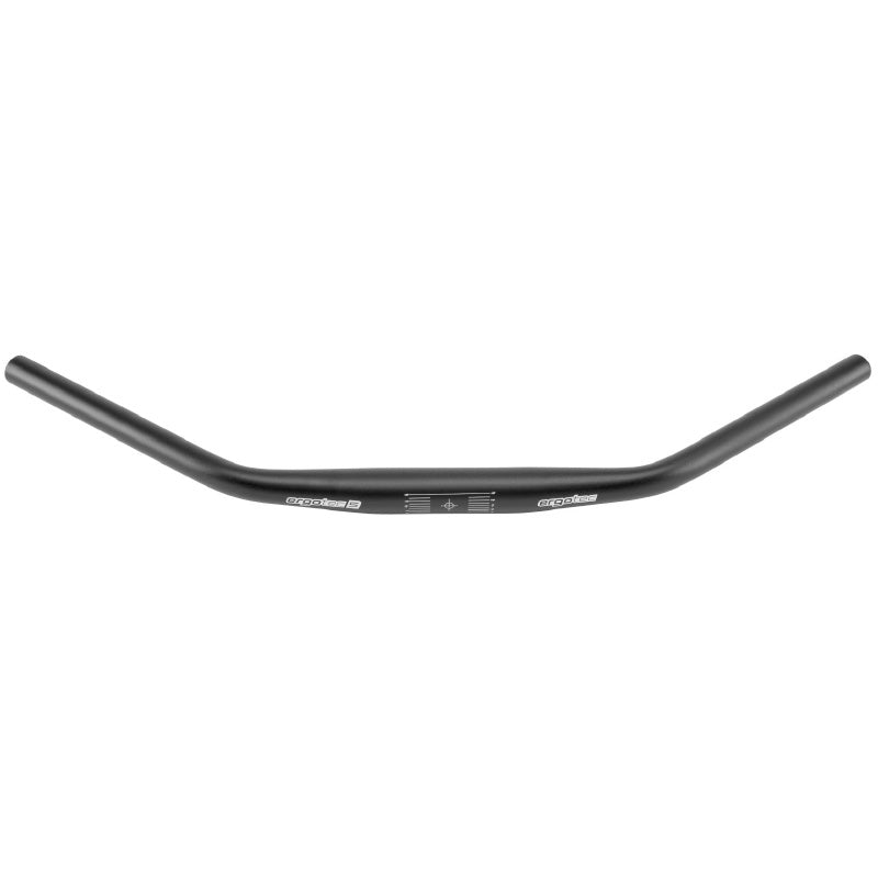 Ergotec stuur ladytown ø31,8mm x 620 mm 16 mm opkomst - zwart gezandstraald