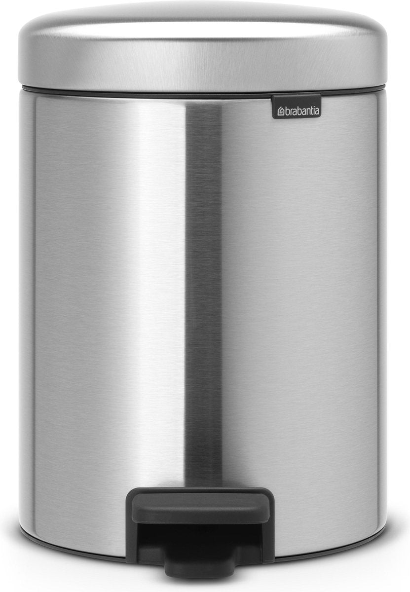 Brabantia newicon pedaalemmer, 5l - mat staal
