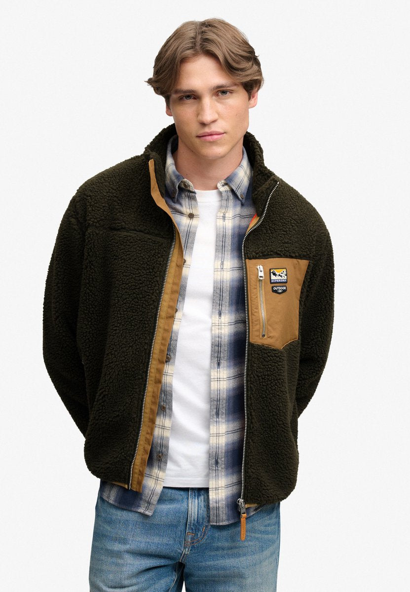 Superdry - mountain full zip fleece - heren - hoodies